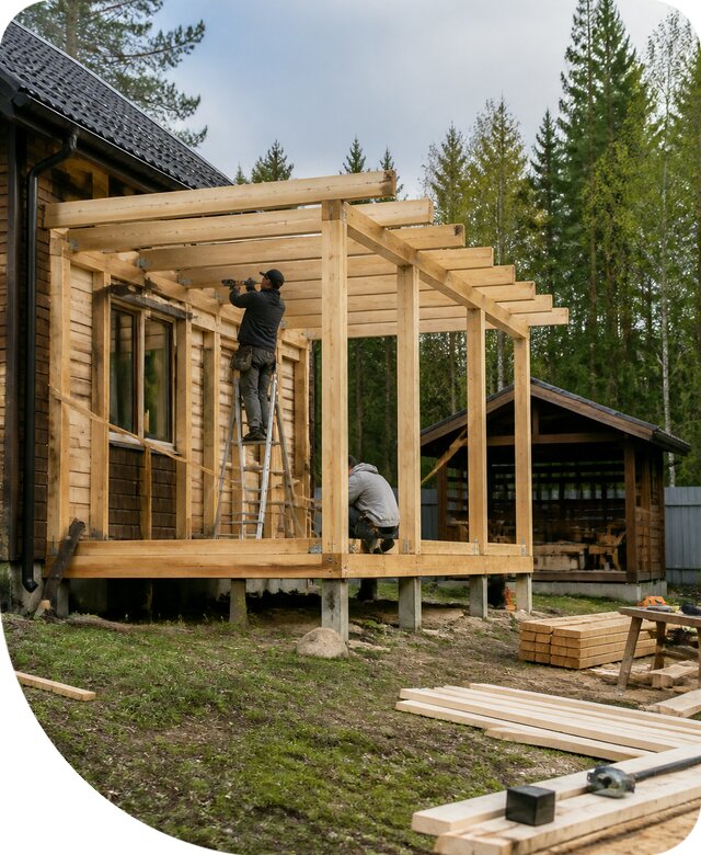 Строительство пристроек и построек на участке в Кандалакше